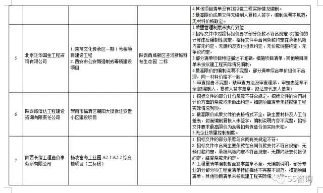 工程造價(jià)咨詢、招標(biāo)代理企業(yè)問(wèn)題列表