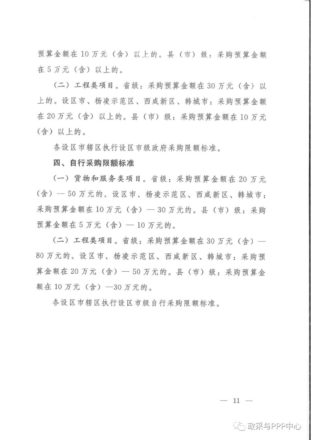 《陜西省人民政府辦公廳關于印發2020年度政府集中采購目錄及采購限額標準的通知》